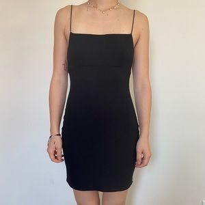 90s black stretchy dress